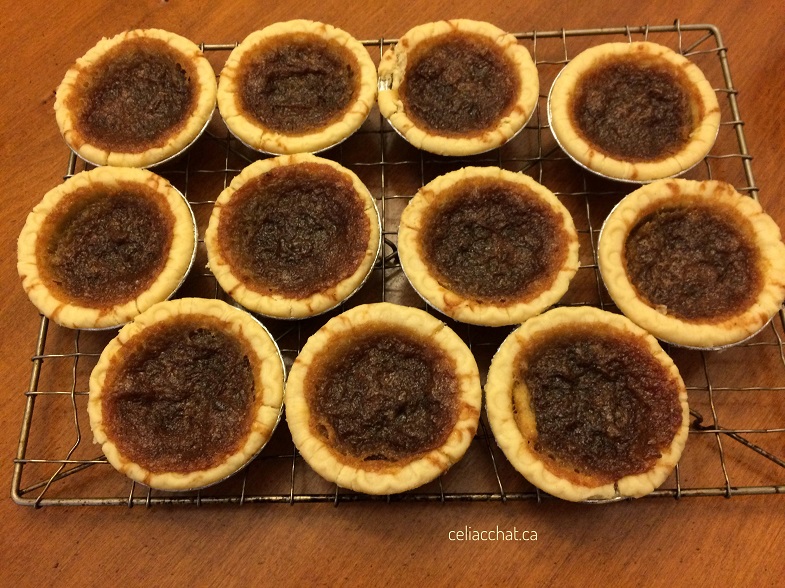 Baked tarts on cooling rack